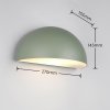 Kinkiet zewnętrzny zielony aluminiowy półokrągły klosz minimalistyczny klasyczny uniwersalny MAAS IP44 262460115 Trio
